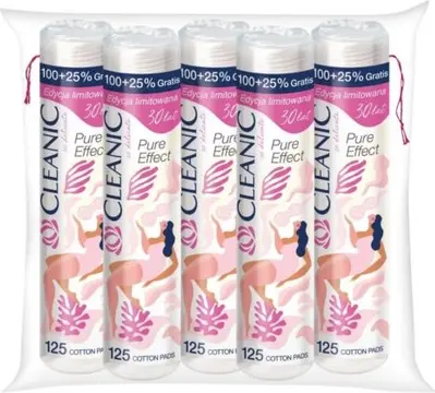 Paxta pedi Cleanic Yumaloq Kosmetik pedi Sof Ta'siri Yumshoq Tegish 100% Paxta