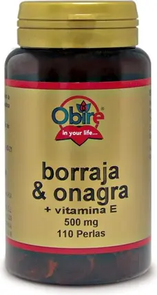 Pearls Obire Borage & Evening Primrose 500 Mg. 110 Pearls With Vitamin E