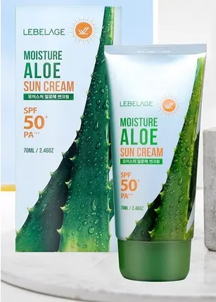 Face Sun Protection Cream Lebelage Moisture Aloe