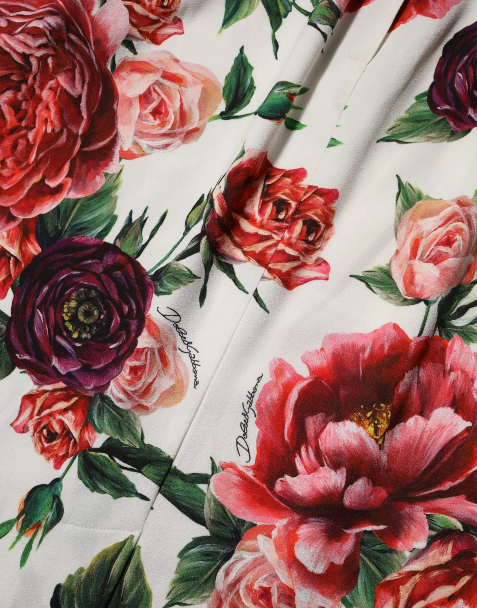 Dolce & Gabbana Multicolor Floral Print Viscose Sheath Dress