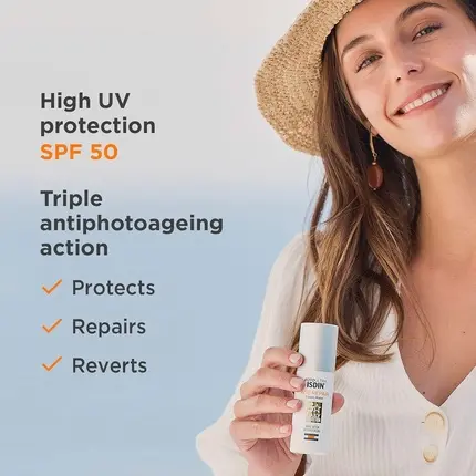 Quyoshdan himoyalovchi krem ISDIN FotoUltra Age Repair FW SPF 50