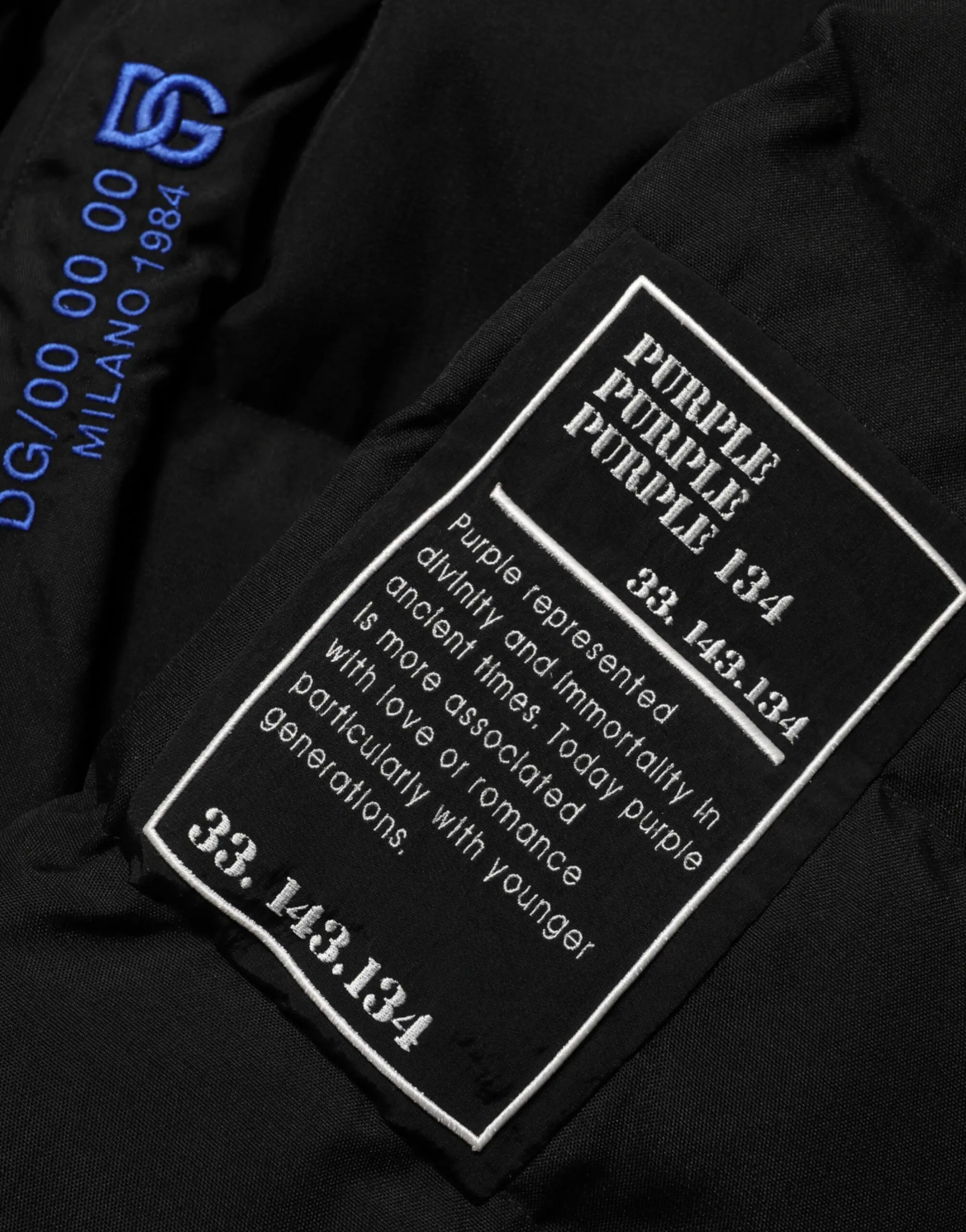 Black Nylon Puffer Full Zip Jacket