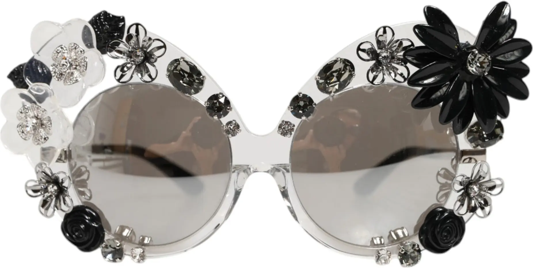 Солнцезащитные очки Dolce & Gabbana Прозрачная DG4292 Круглые Хрустальные Цветы