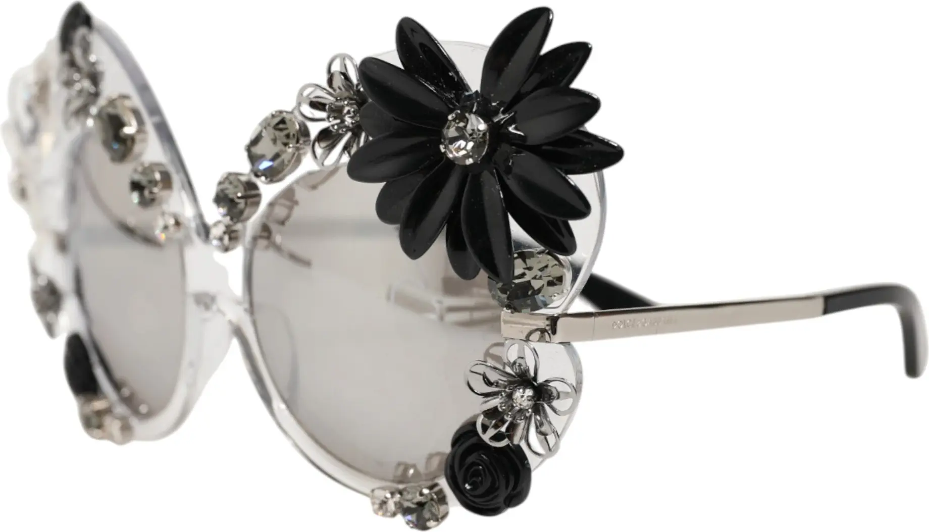 Солнцезащитные очки Dolce & Gabbana Прозрачная DG4292 Круглые Хрустальные Цветы