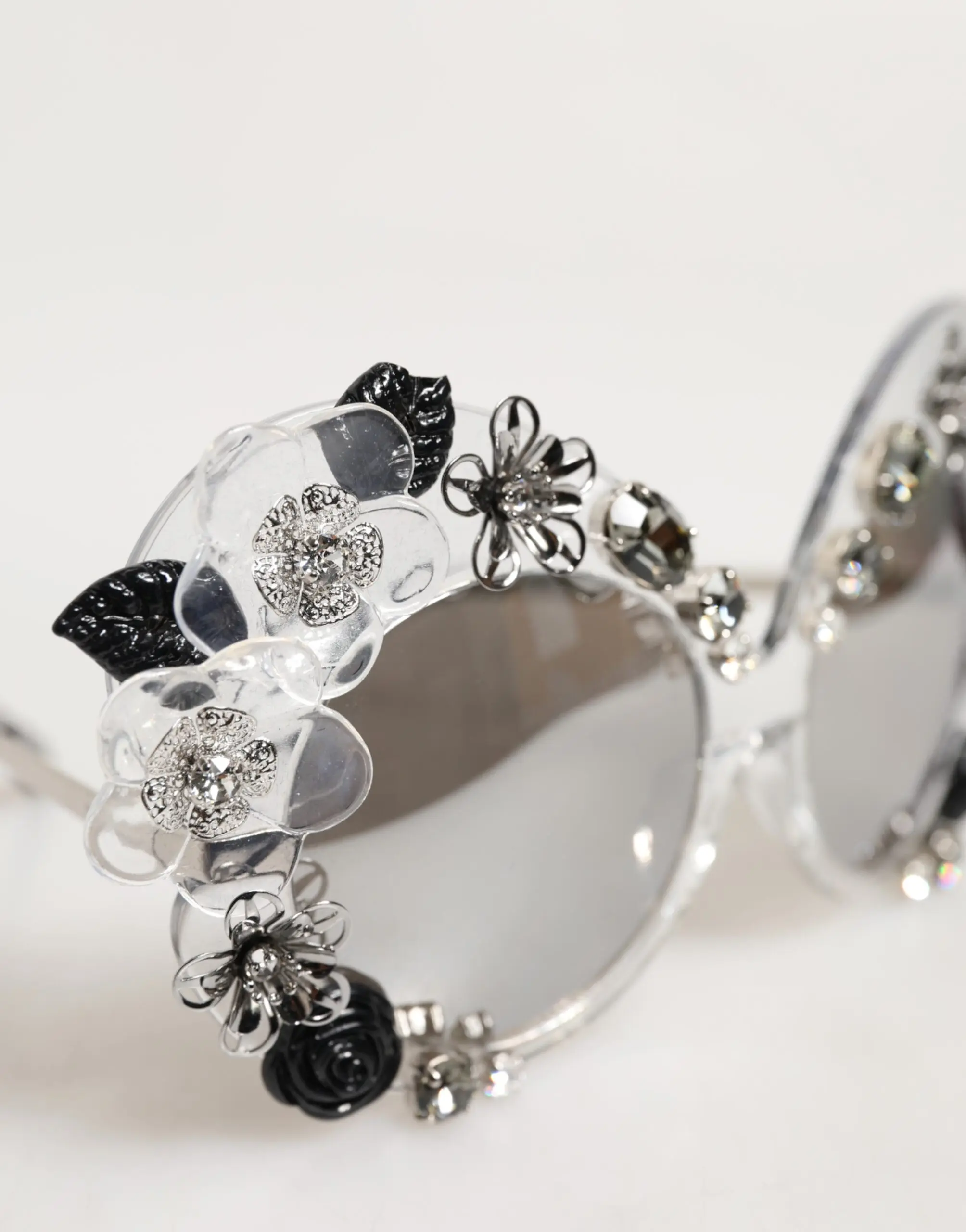 Солнцезащитные очки Dolce & Gabbana Прозрачная DG4292 Круглые Хрустальные Цветы