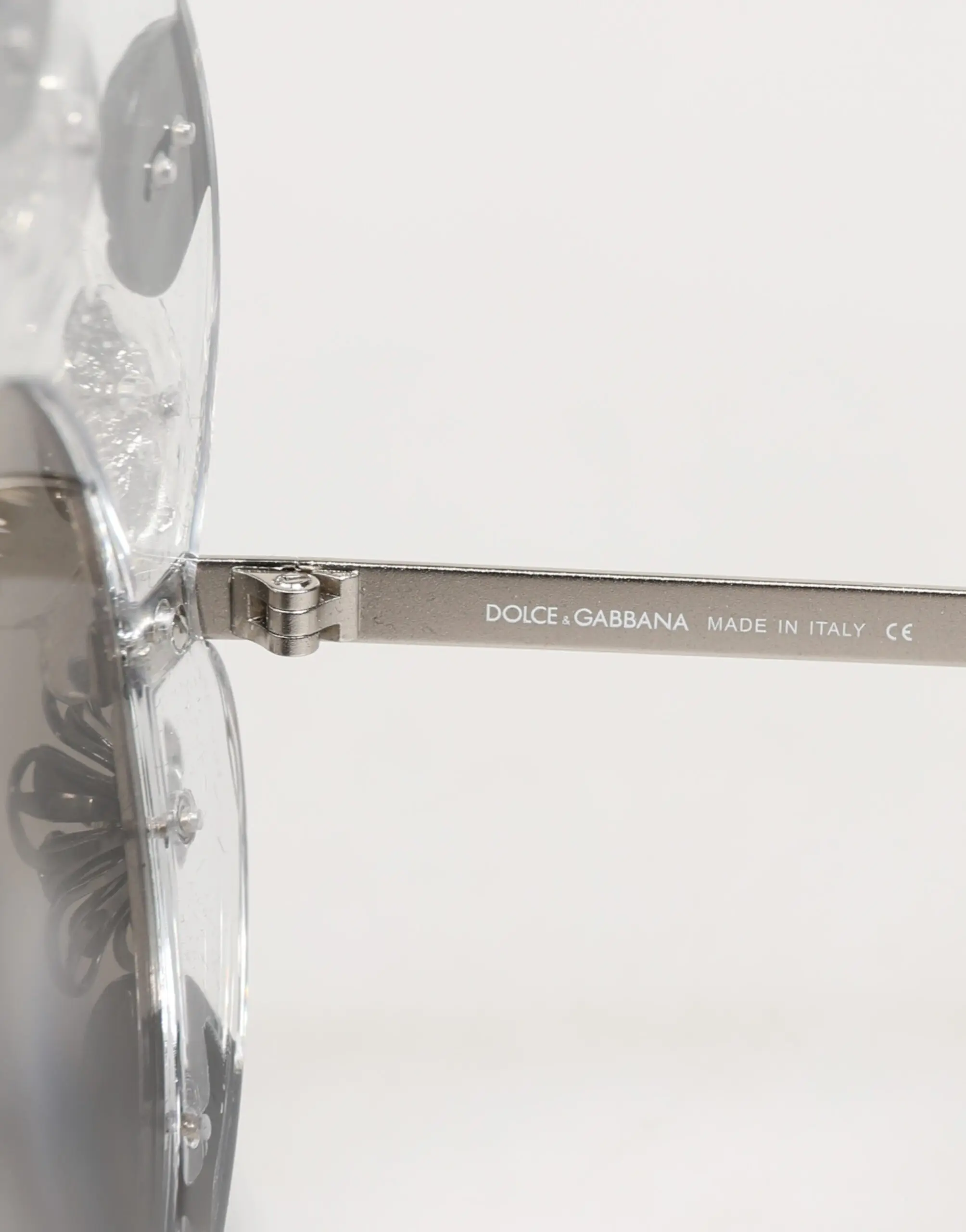 Солнцезащитные очки Dolce & Gabbana Прозрачная DG4292 Круглые Хрустальные Цветы