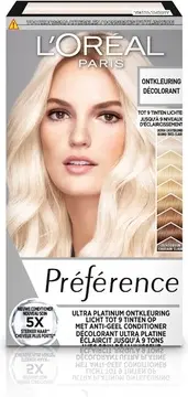 Soch uchun soch bo'yoqlari L'Oreal Professional Preference Ultra Platinum Platinum Sariq