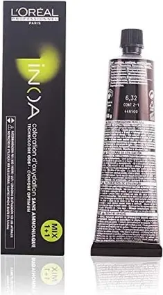 Краска для волос L'Oreal Professional INOA Оттенок 6.32 Тёмный Золотисто-Иризирующий Блонд