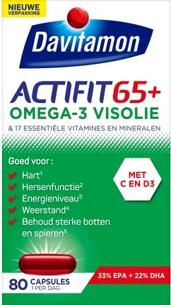 Davitamon Actifit 65+ Omega-3 Fish Oil Multivitamin