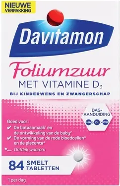 Dietary Supplement Davitamon Folic Acid With Vitamin D3
