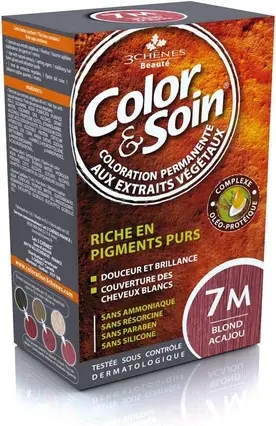 Permanent Color Care Les 3 Chenes Оттенок Махагоновый Блонд 7M