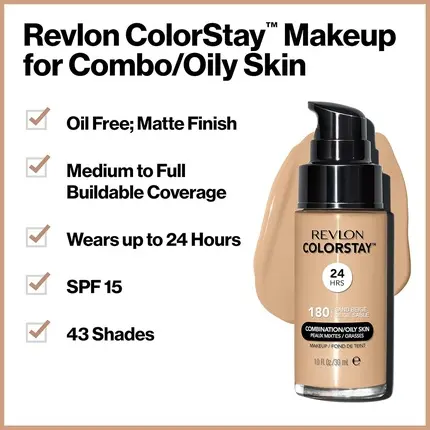 Тональная основа Revlon Colorstay Жидкая тональная основа для комбинированной/жирной кожи SPF 15