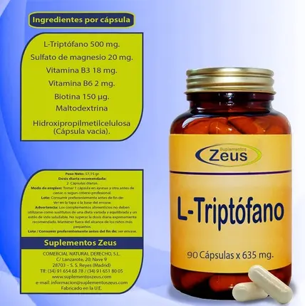 Zeus+Dione L-Triptofan kapsulalari