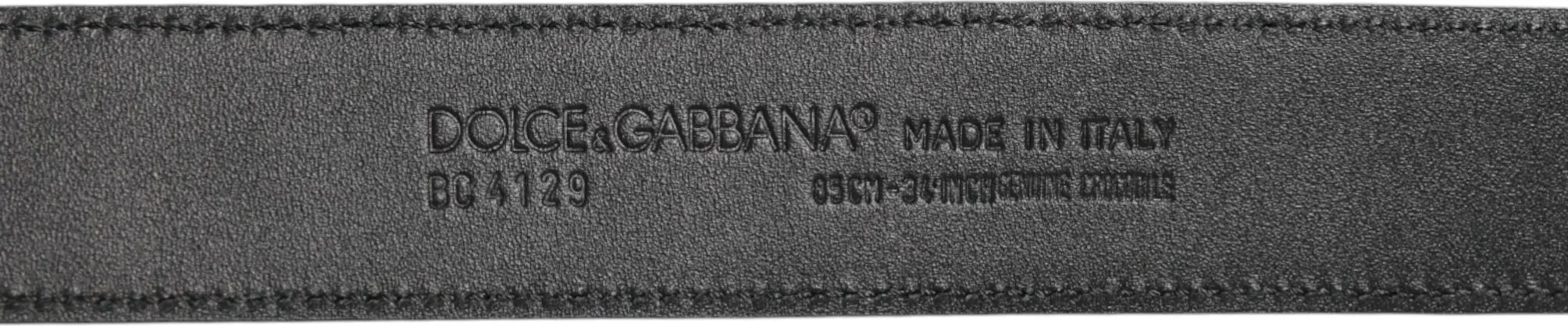 Ремень Dolce & Gabbana из черной экзотической кожи с металлической пряжкой с логотипом