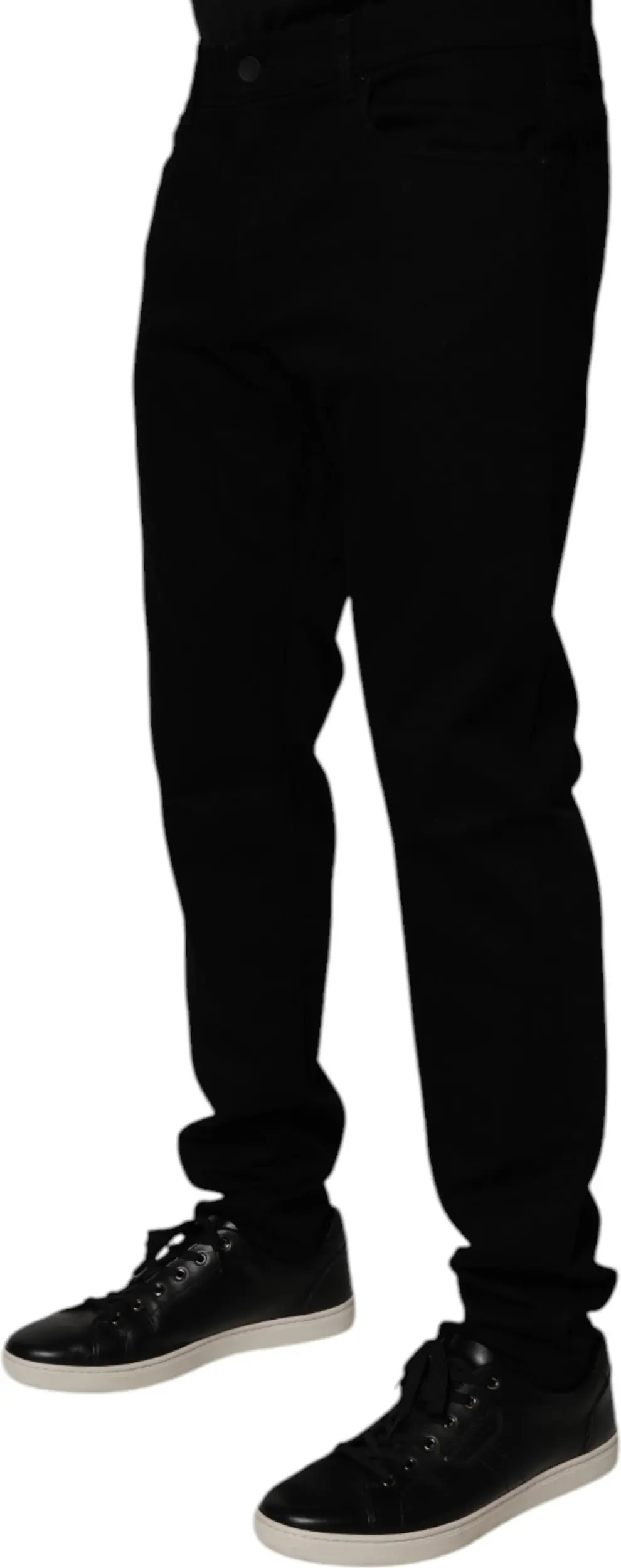 Black Cotton Stretch Skinny Men Denim Jeans