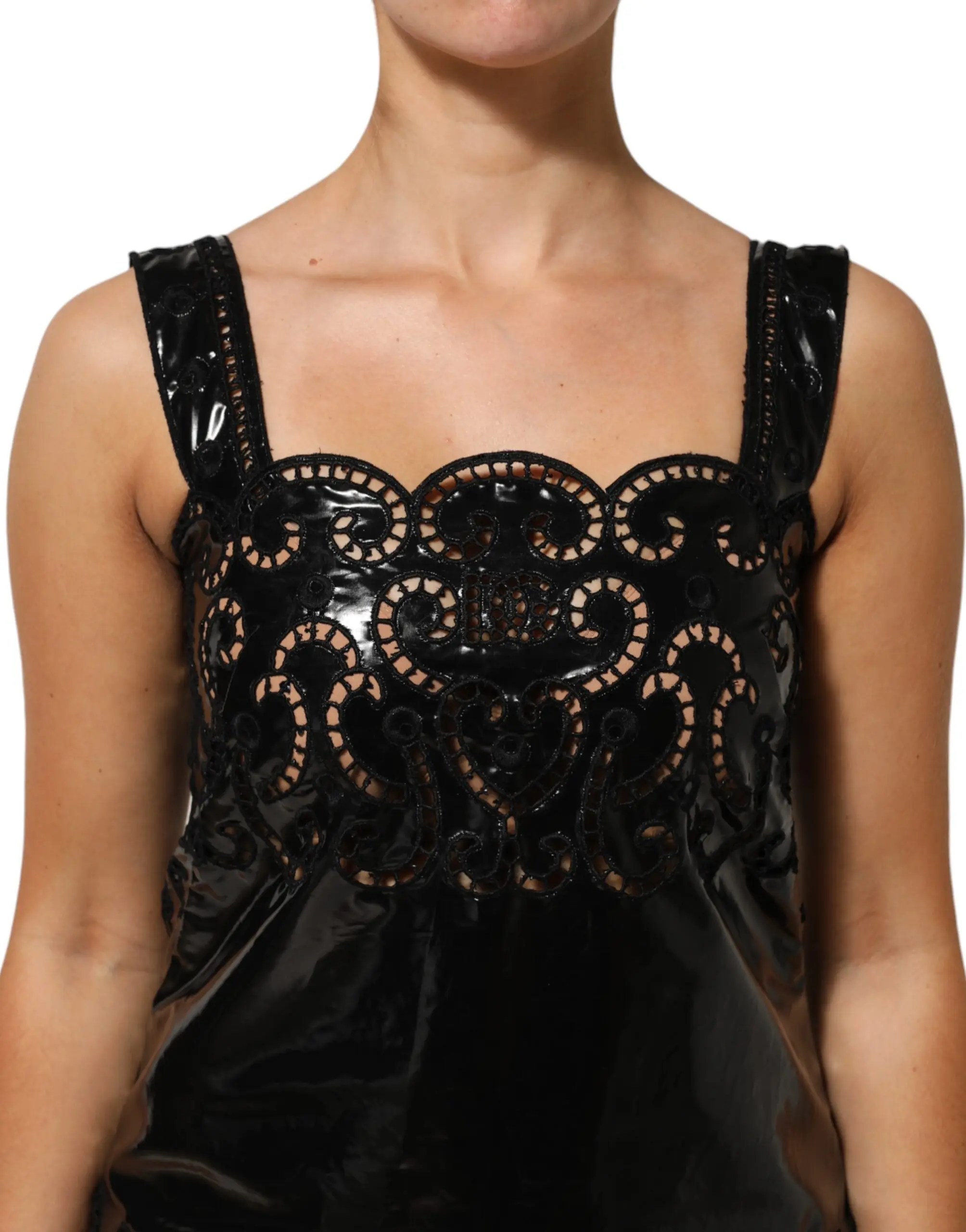 Black Cut Out A-line Sheath Mini Dress Dolce & Gabbana