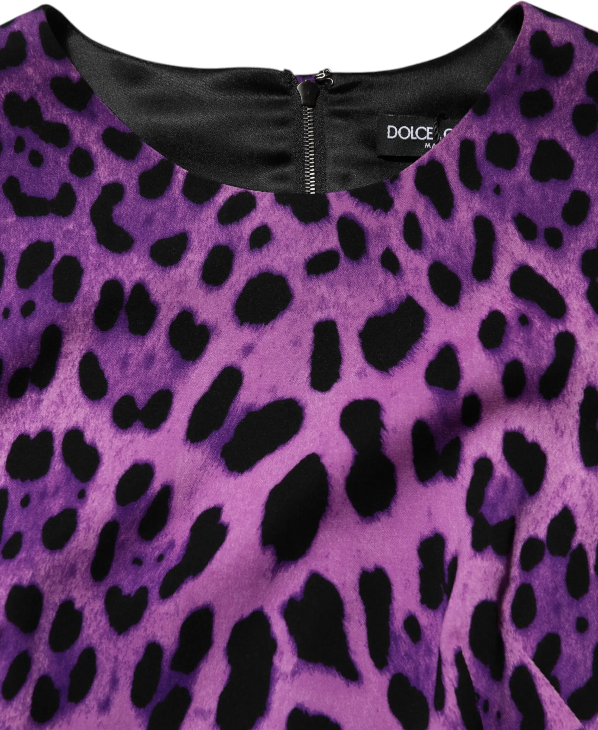 Violet Leopard Sheath Bodycon Mini Dress Dolce & Gabbana
