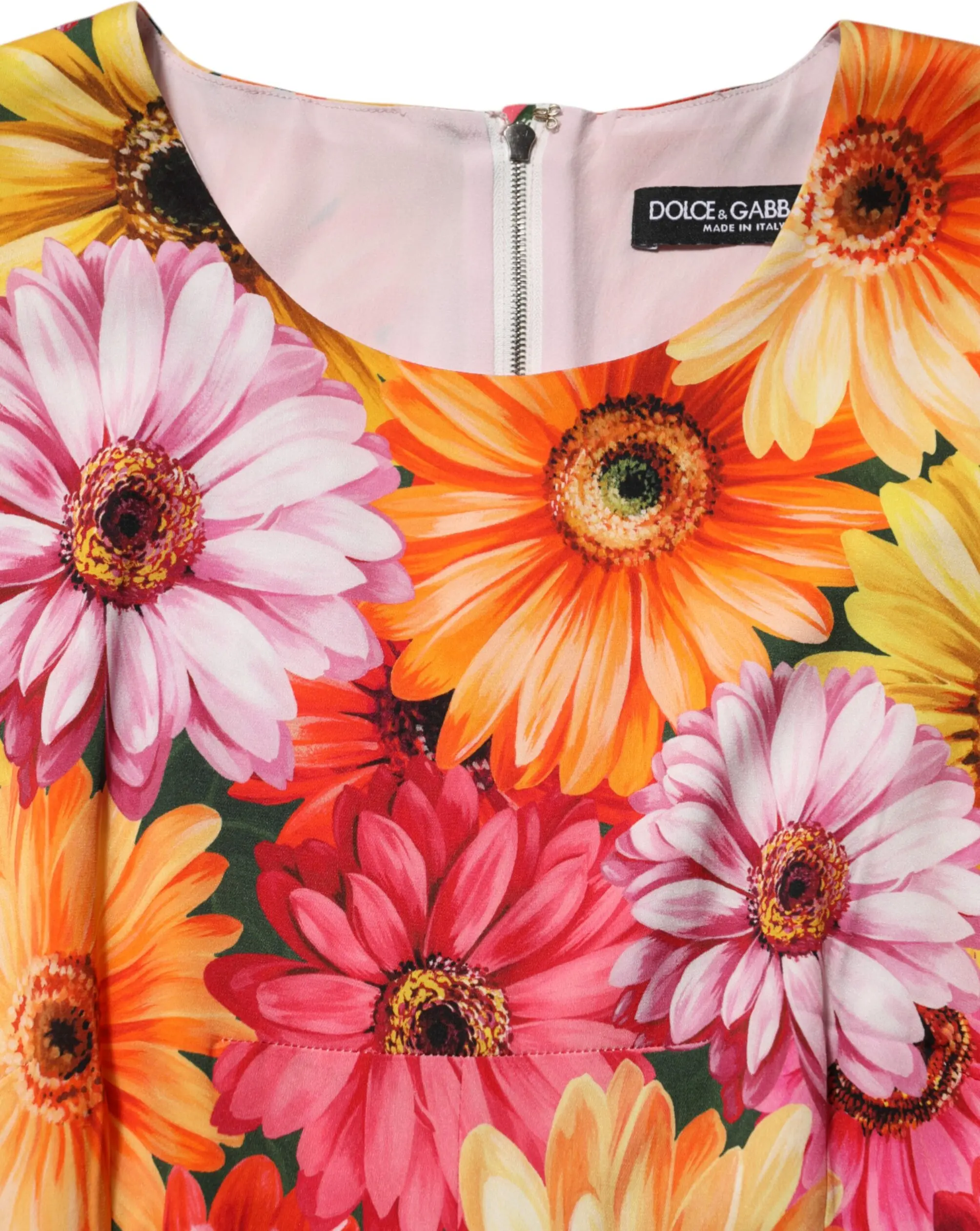 Dolce & Gabbana ko'ylagi Gullar naqshli ipak midi ko'ylak