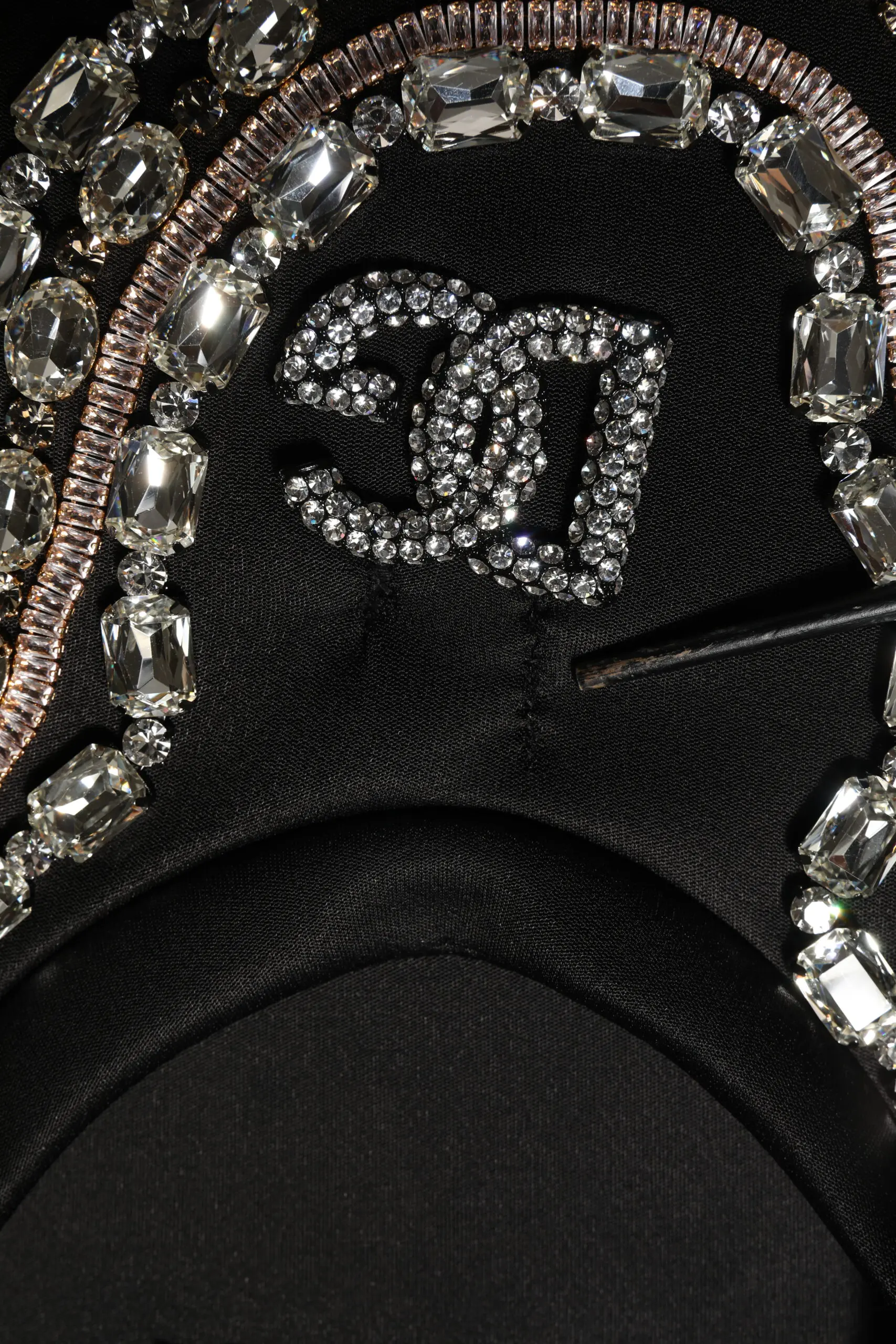 Sweatshirt Dolce & Gabbana Black Necklace Crystal DG Logo