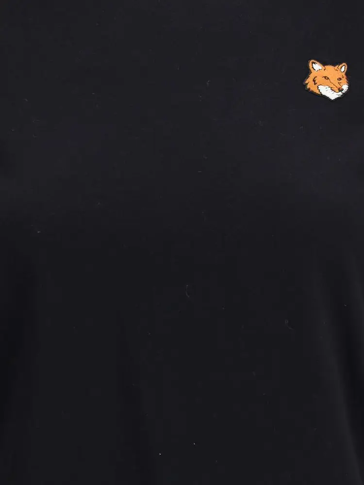 Black Cotton T-Shirt Maison Kitsuné