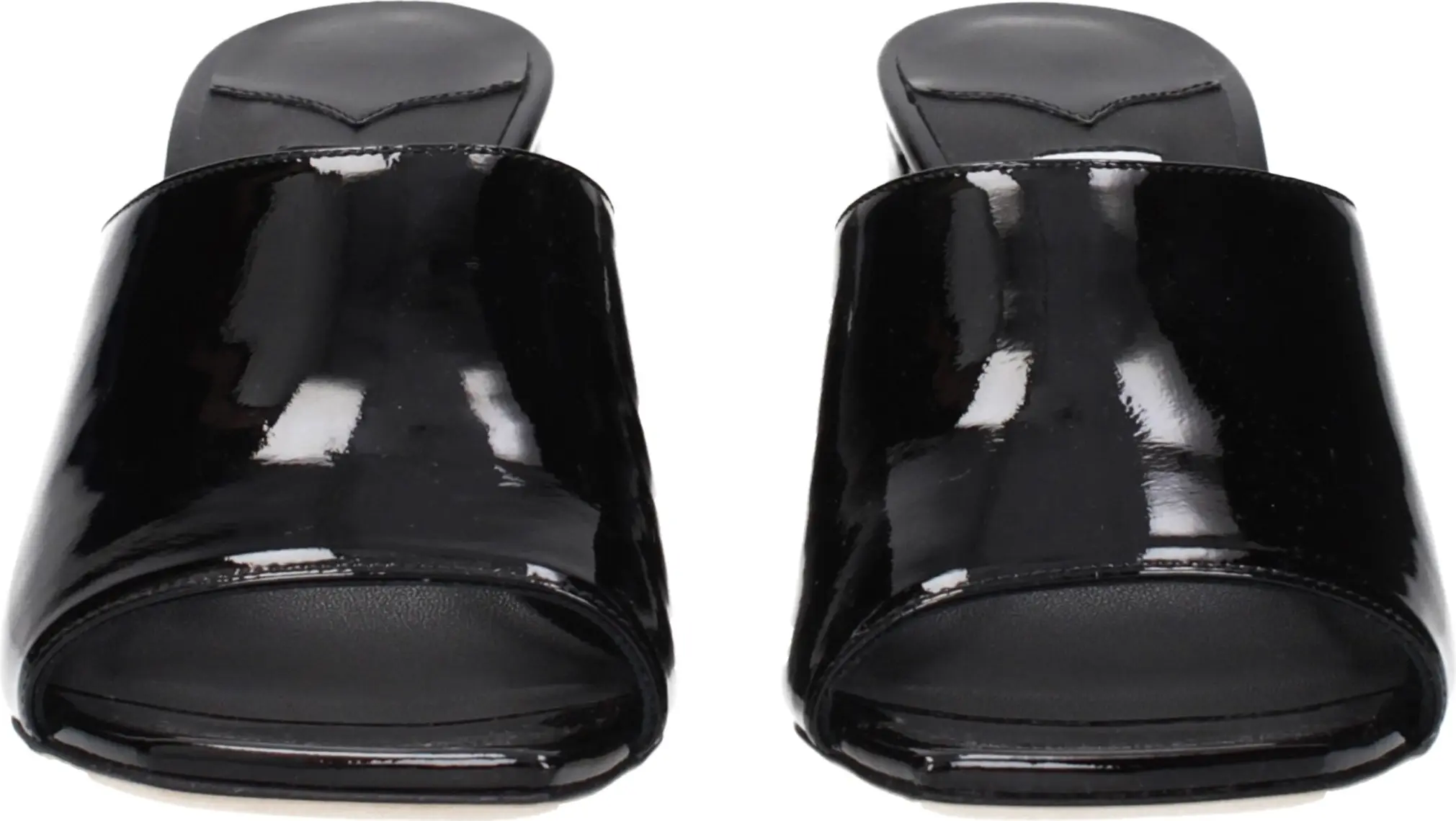 Qora charmdan platformali sandal Jimmy Choo Eyewear