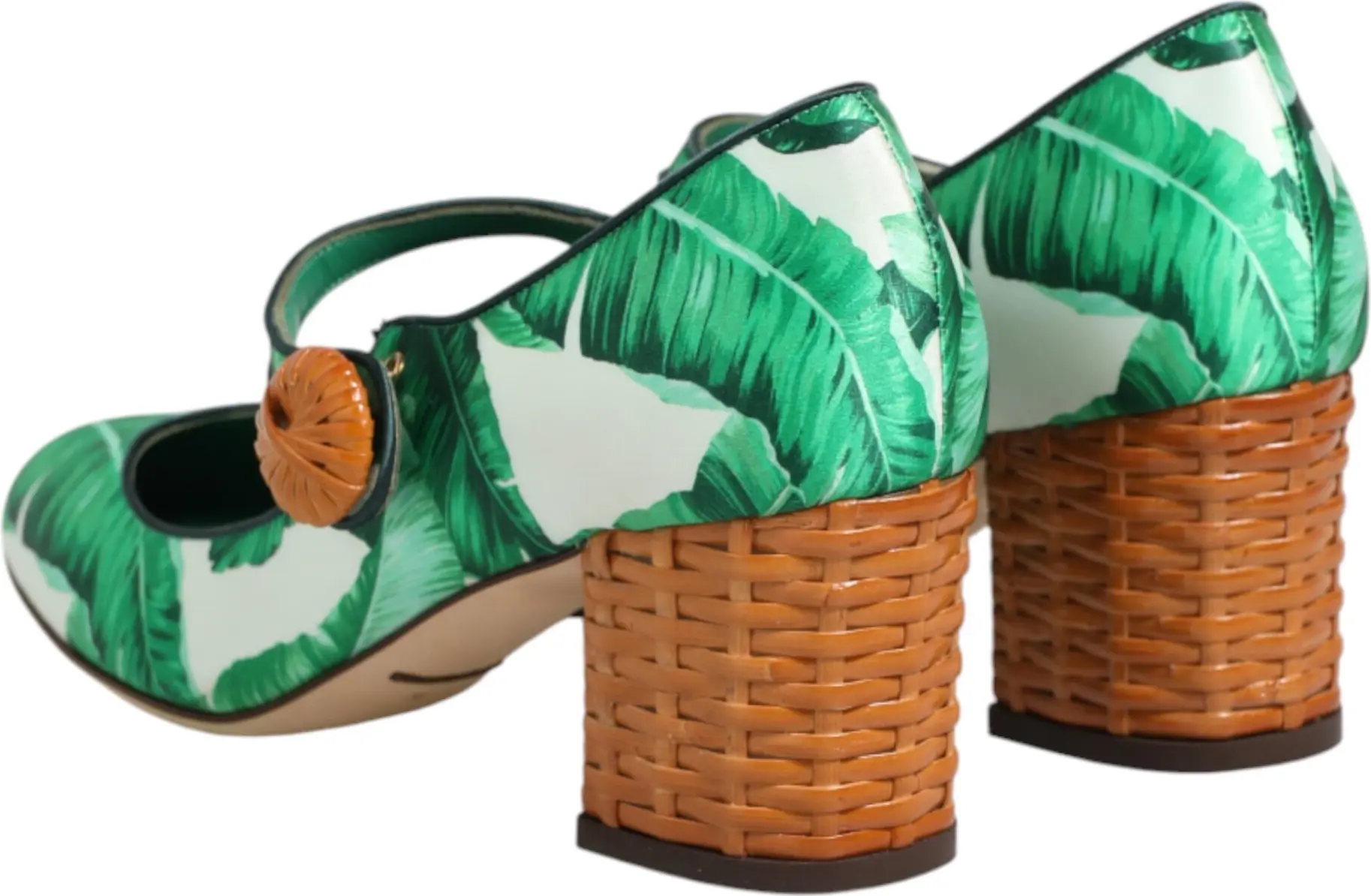 Dolce & Gabbana Yashil Ipak Mary Janes Sandoz