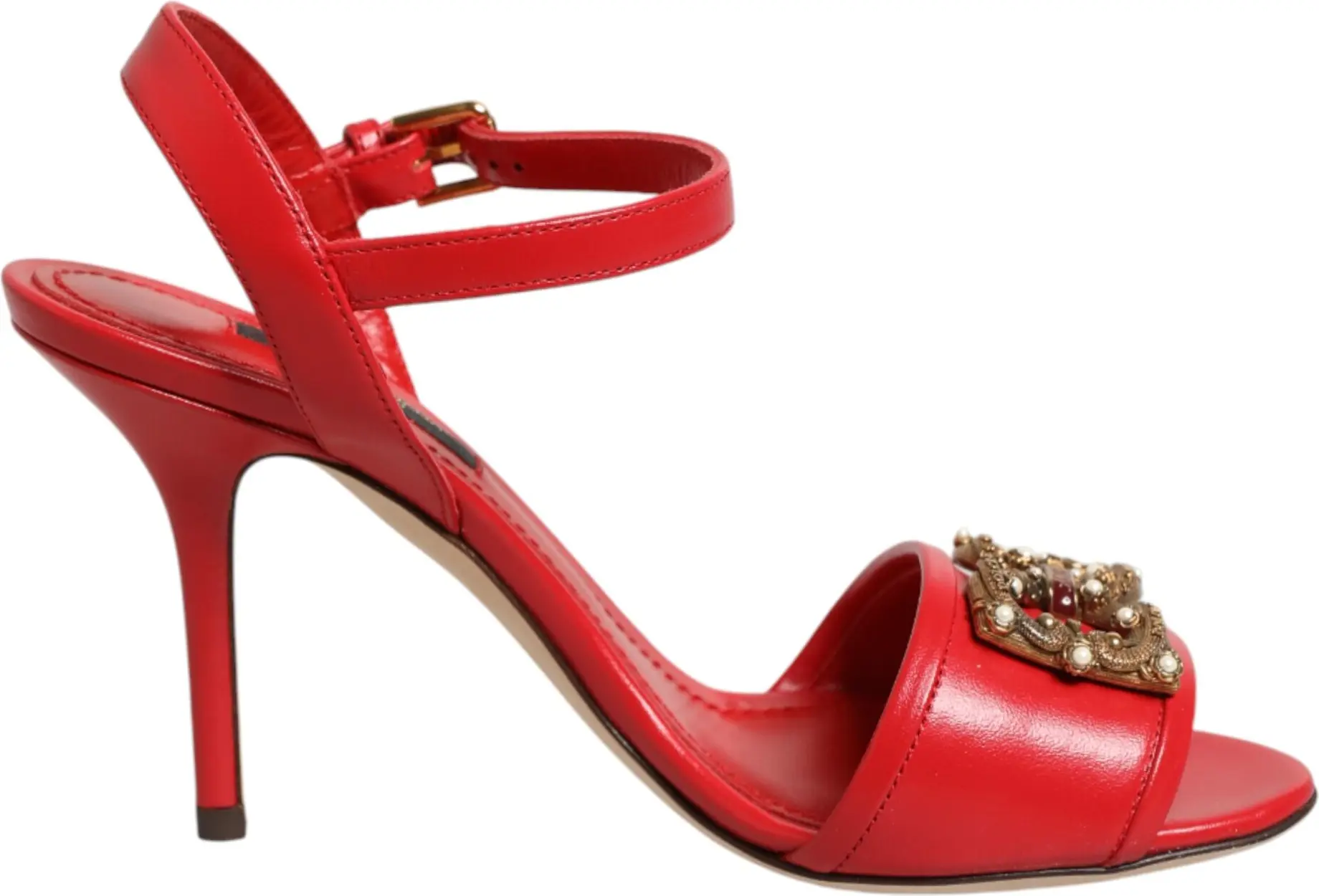 Sandals Dolce & Gabbana Red Leather