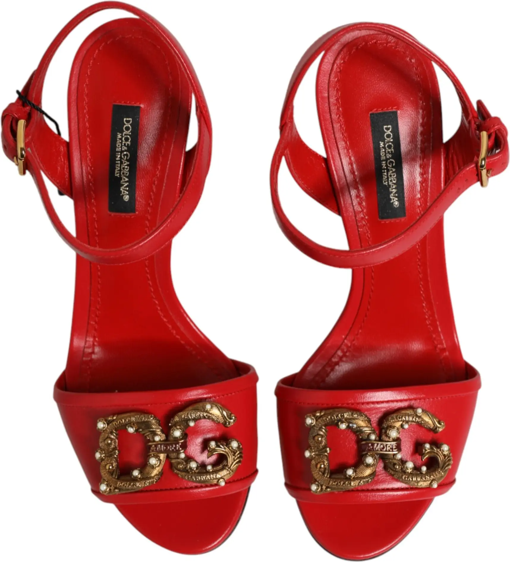 Босоножки Dolce & Gabbana Красная Кожа