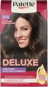 Палитра Стойкой Кремовой Краски для Волос Deluxe 5-11 Светлый Пепельный Блонд