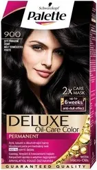 Стойкая краска для волос Palette Deleuxe 900 Глубокий натуральный черный