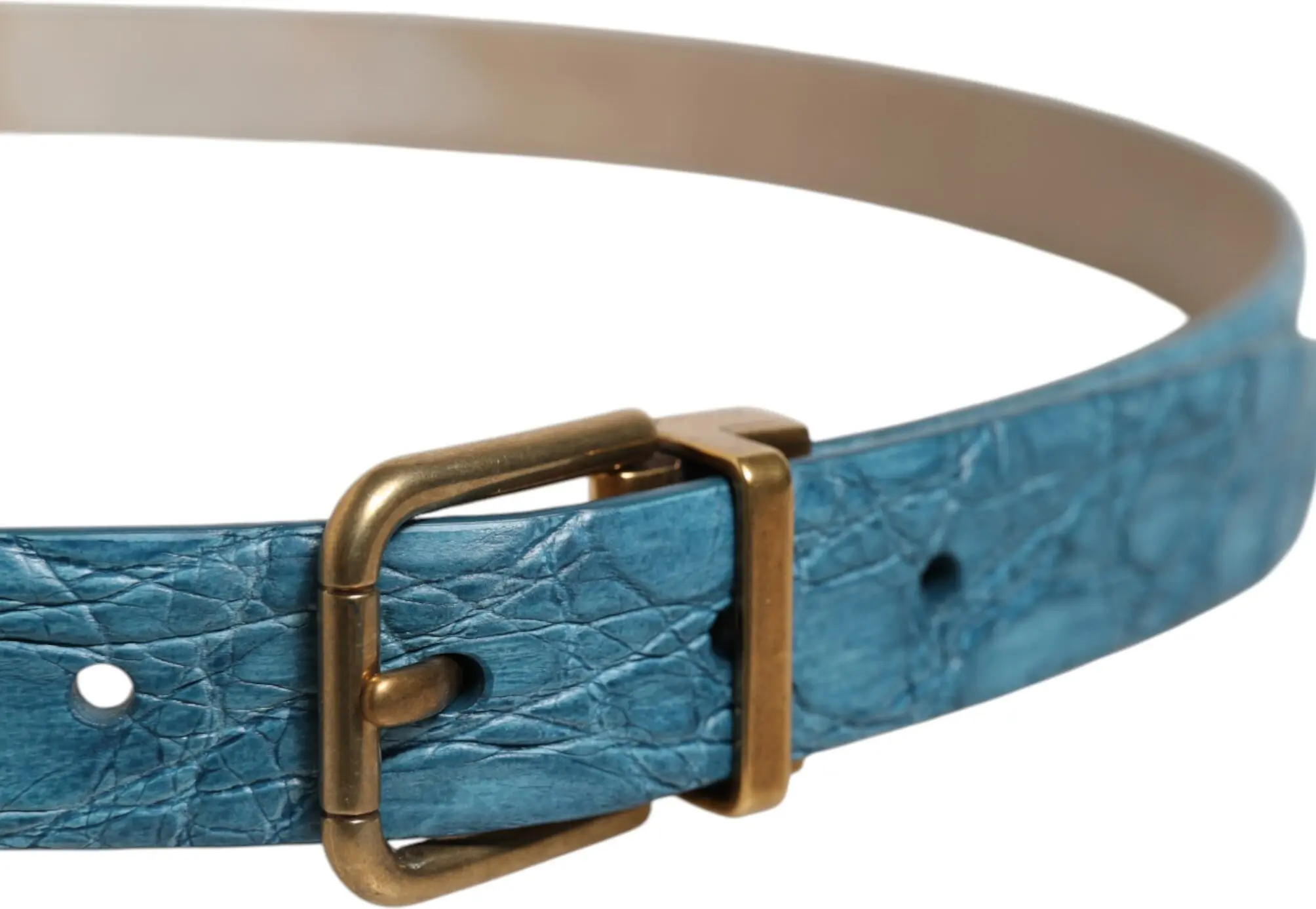 Blue Leather Waist Belt Dolce & Gabbana