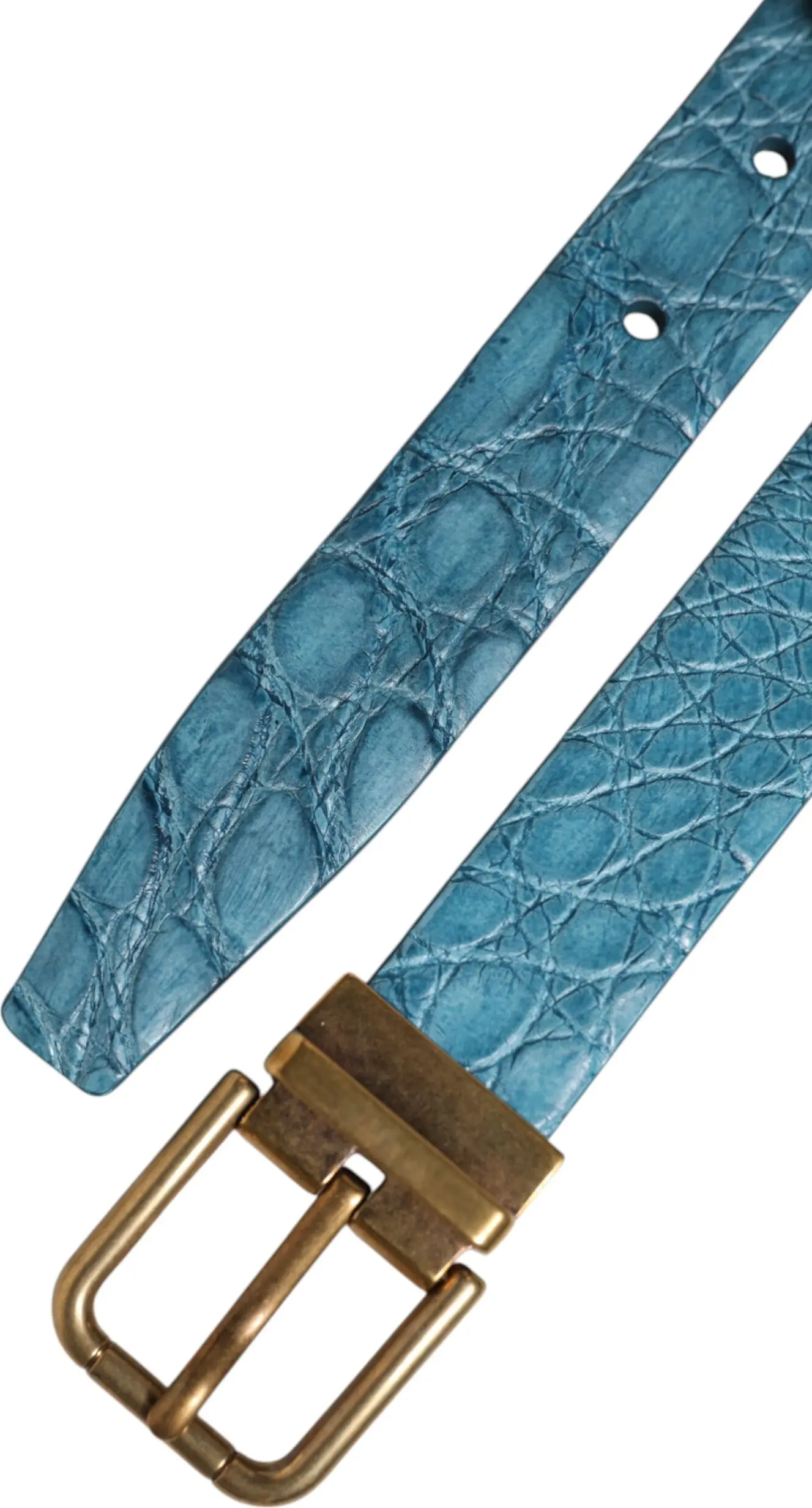 Blue Leather Waist Belt Dolce & Gabbana