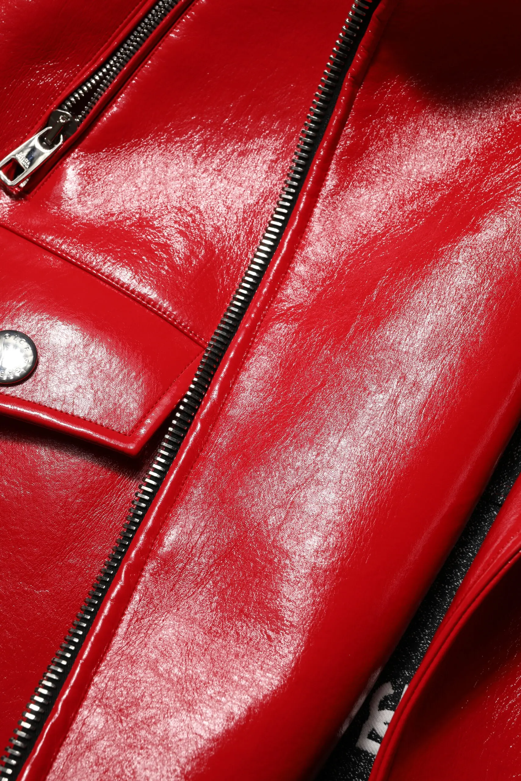 Red Lambskin Full Zipper Jacket Dolce & Gabbana