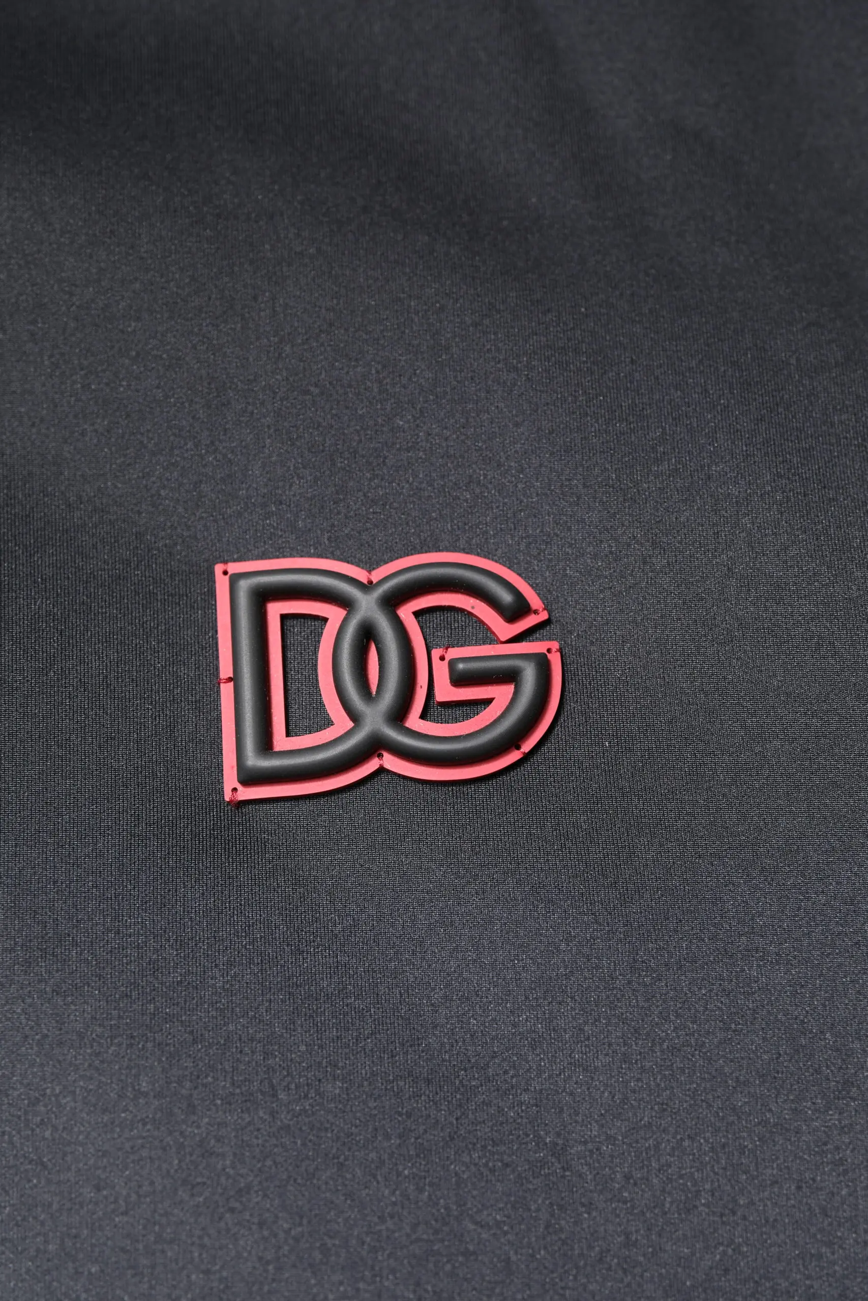 Dolce & Gabbana Qora Poliester DG Kichkintoy Jaketi