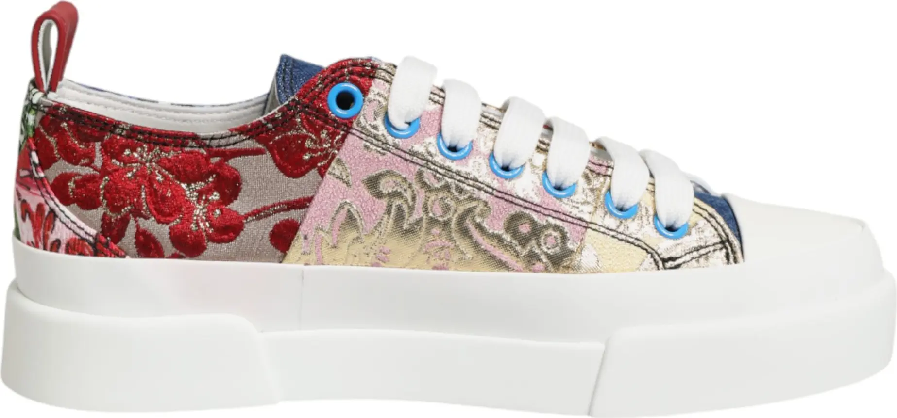 Shoes Dolce & Gabbana Multicolor Patchwork Low Top Sneakers