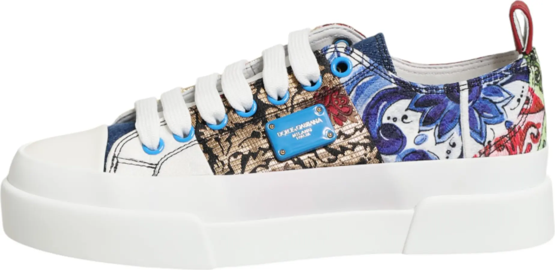 Shoes Dolce & Gabbana Multicolor Patchwork Low Top Sneakers
