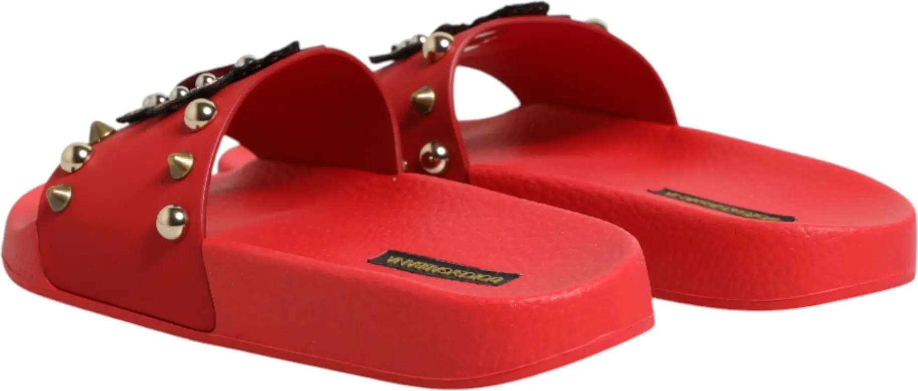 Dolce & Gabbana "Sacred Heart" Red Slippers