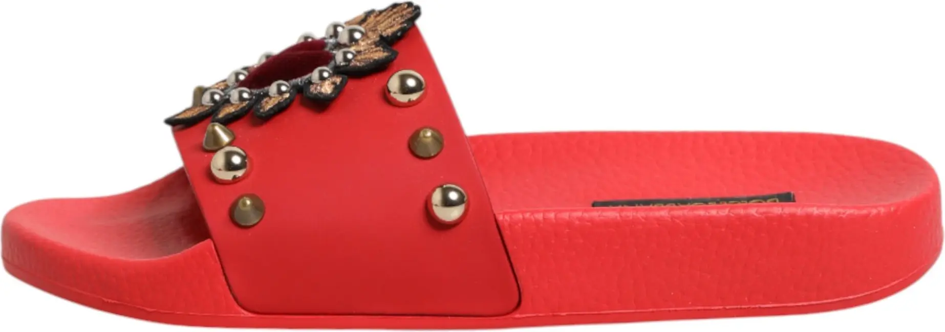 Dolce & Gabbana "Sacred Heart" Red Slippers