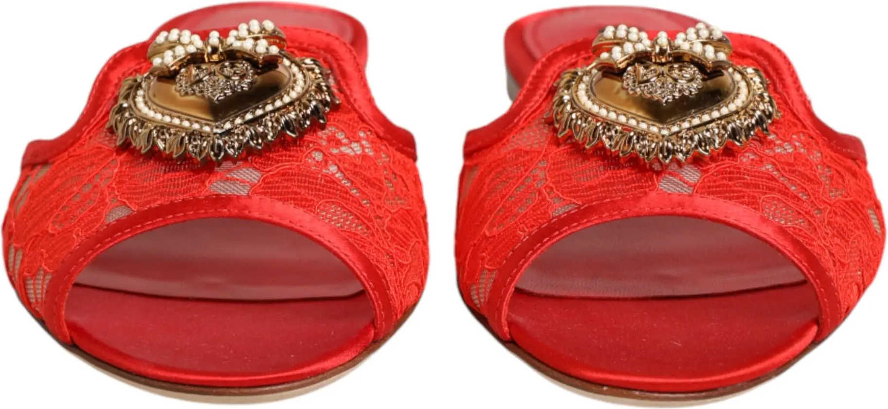 Красные балетки Red Devotion с кружевом, сандалии Dolce & Gabbana
