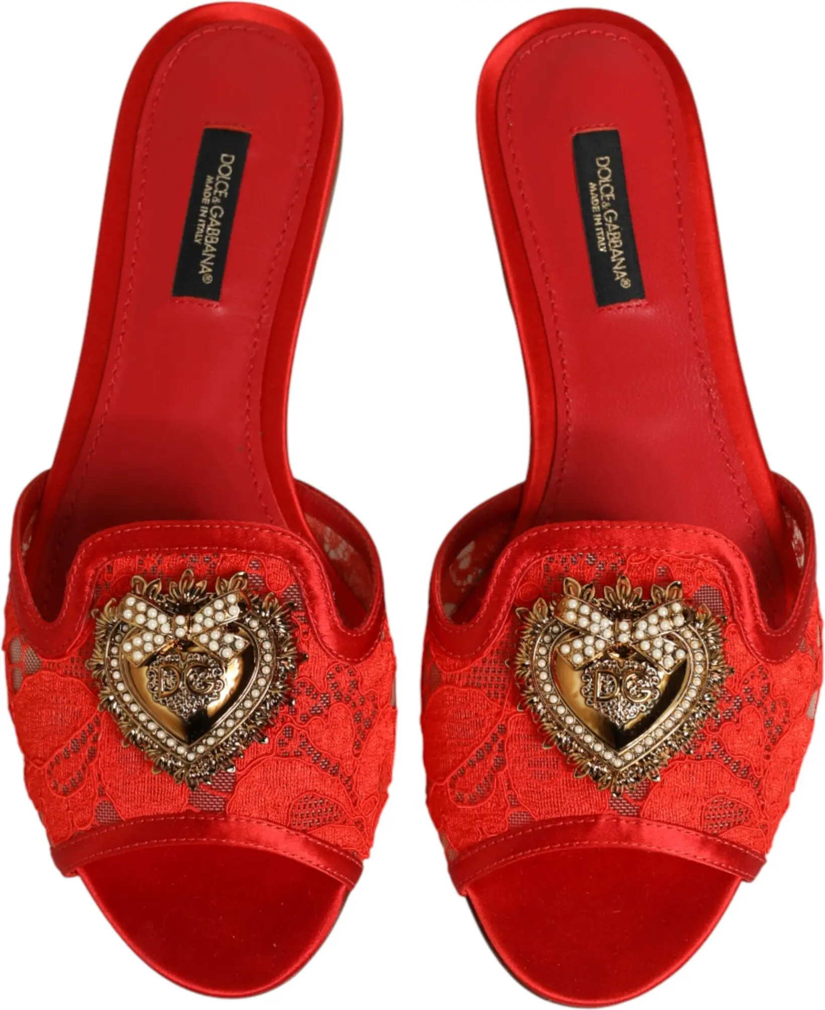 Красные балетки Red Devotion с кружевом, сандалии Dolce & Gabbana