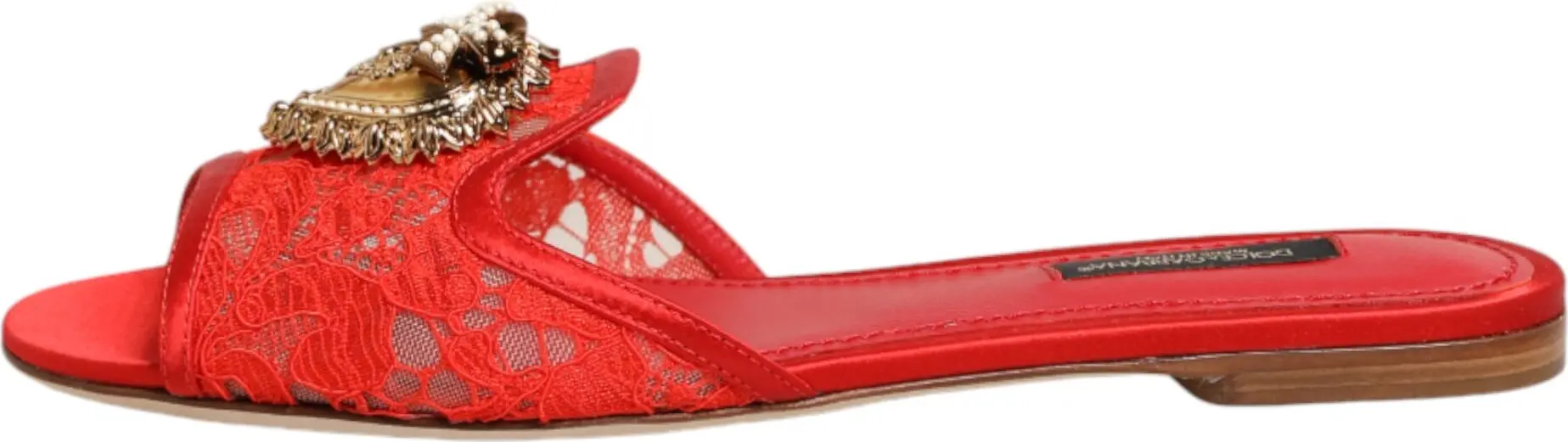 Красные балетки Red Devotion с кружевом, сандалии Dolce & Gabbana