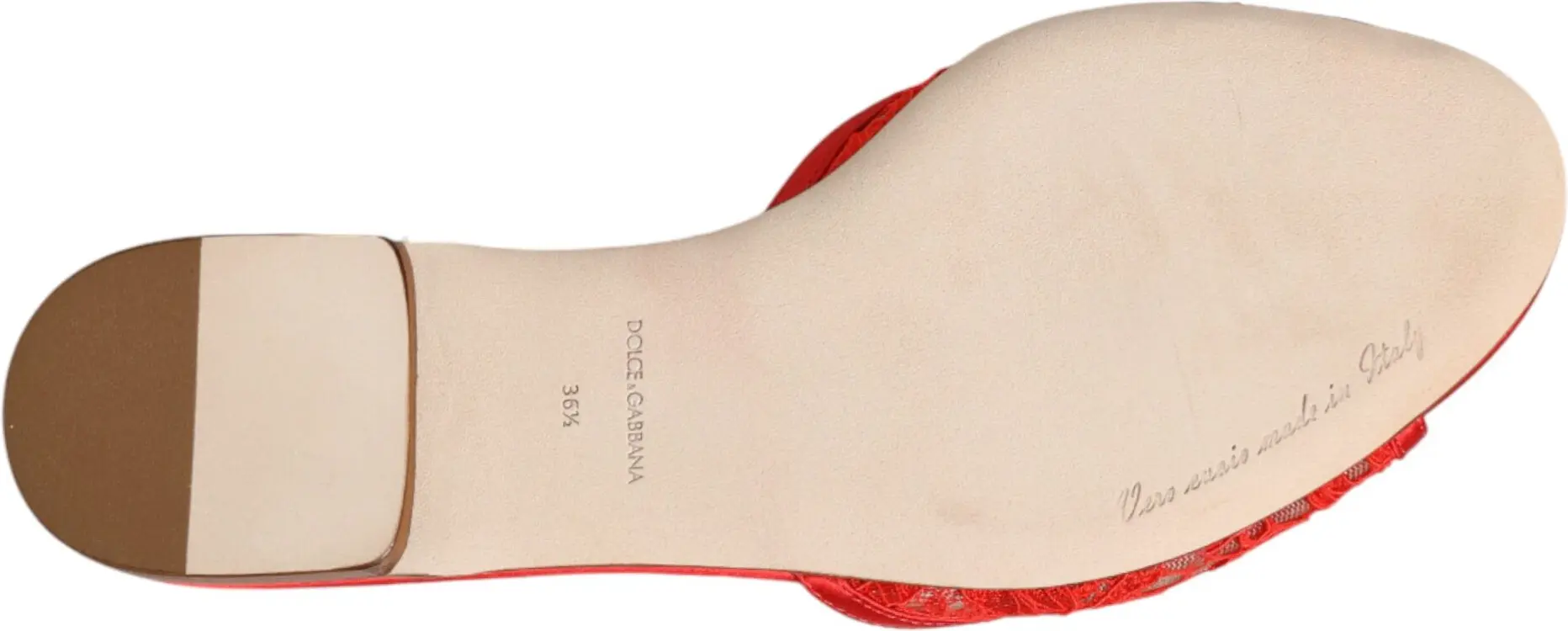 Красные балетки Red Devotion с кружевом, сандалии Dolce & Gabbana