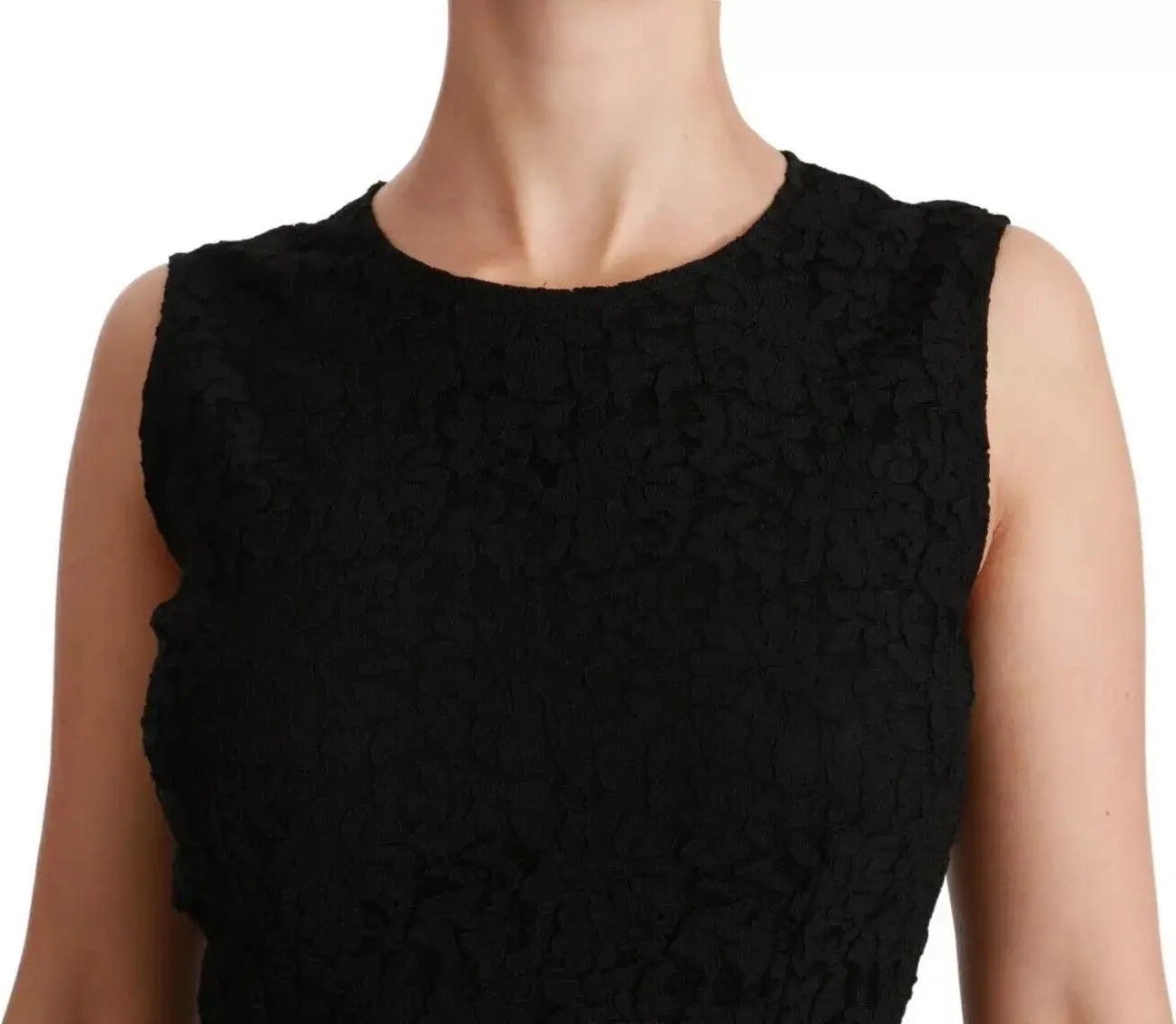 Платье Dolce & Gabbana черное кружевное облегающее платье-футляр STAFF Dress