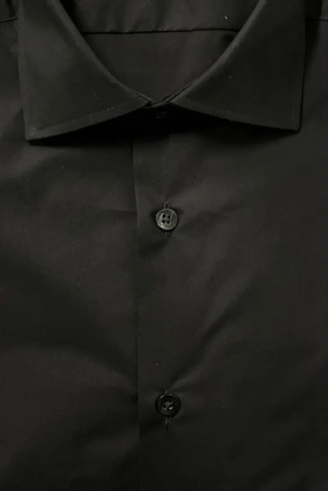 Baldinini Trend Black Cotton Men's Shirt
