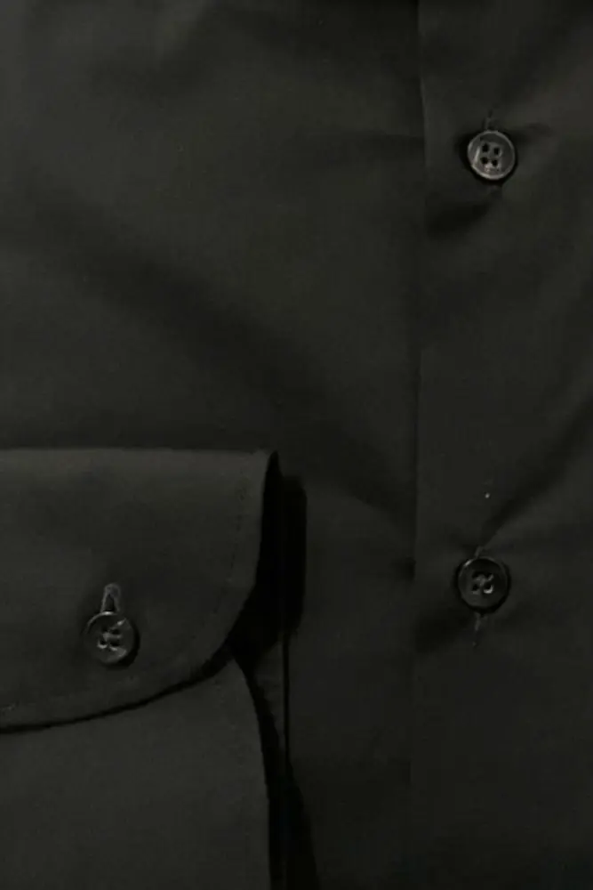 Baldinini Trend Black Cotton Men's Shirt
