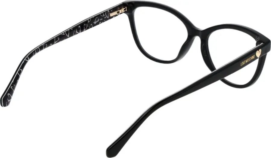 Black Acetate Glasses Frames LOVE MOSCHINO