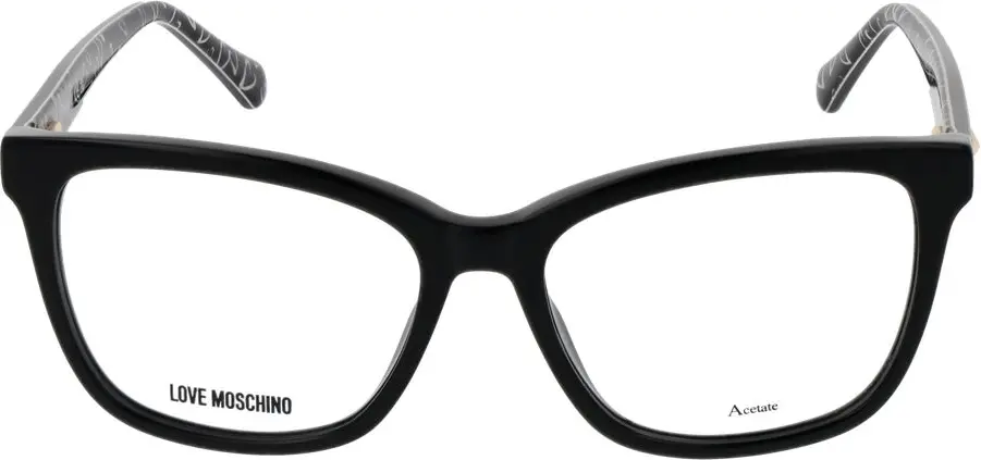 Black Acetate Glasses Frames LOVE MOSCHINO