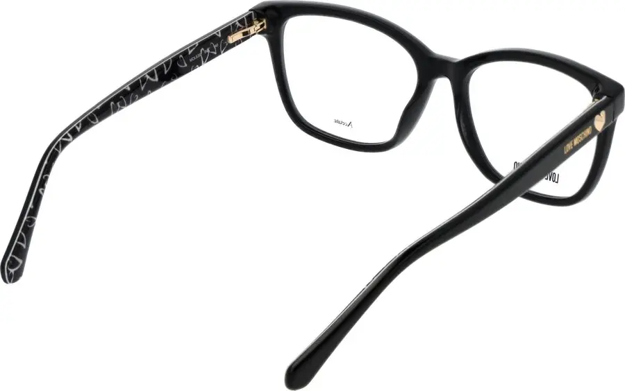 Black Acetate Glasses Frames LOVE MOSCHINO