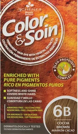 Стойкая краска для волос Les 3 Chenes Color & Soin Какао Браун 6B