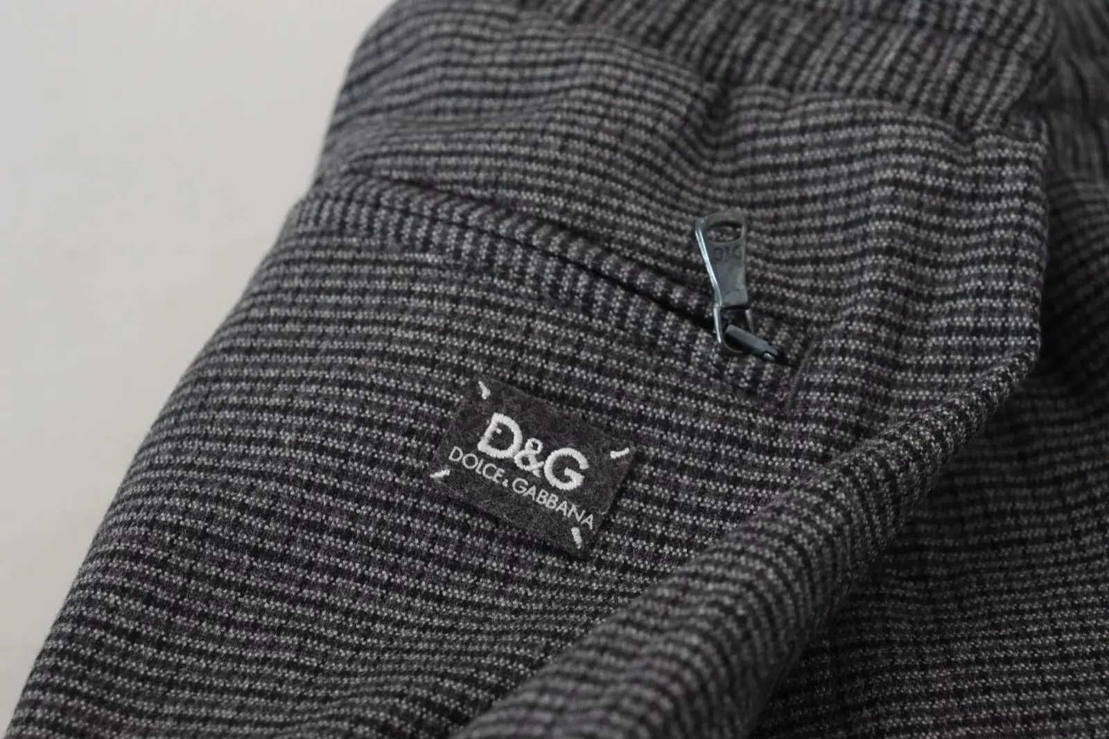 Trouser Pants Dolce & Gabbana Gray Striped Wool Skinny
